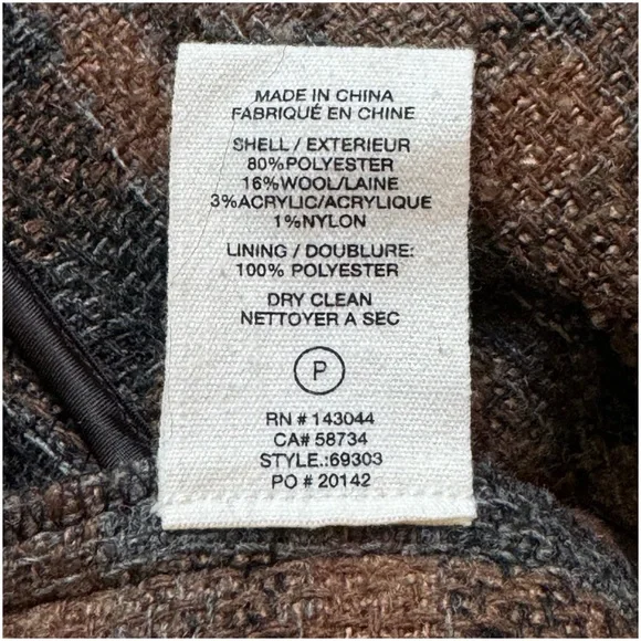 Avec Les Filles Longline Plaid Fuzzy Shacket S - Picture 9 of 16